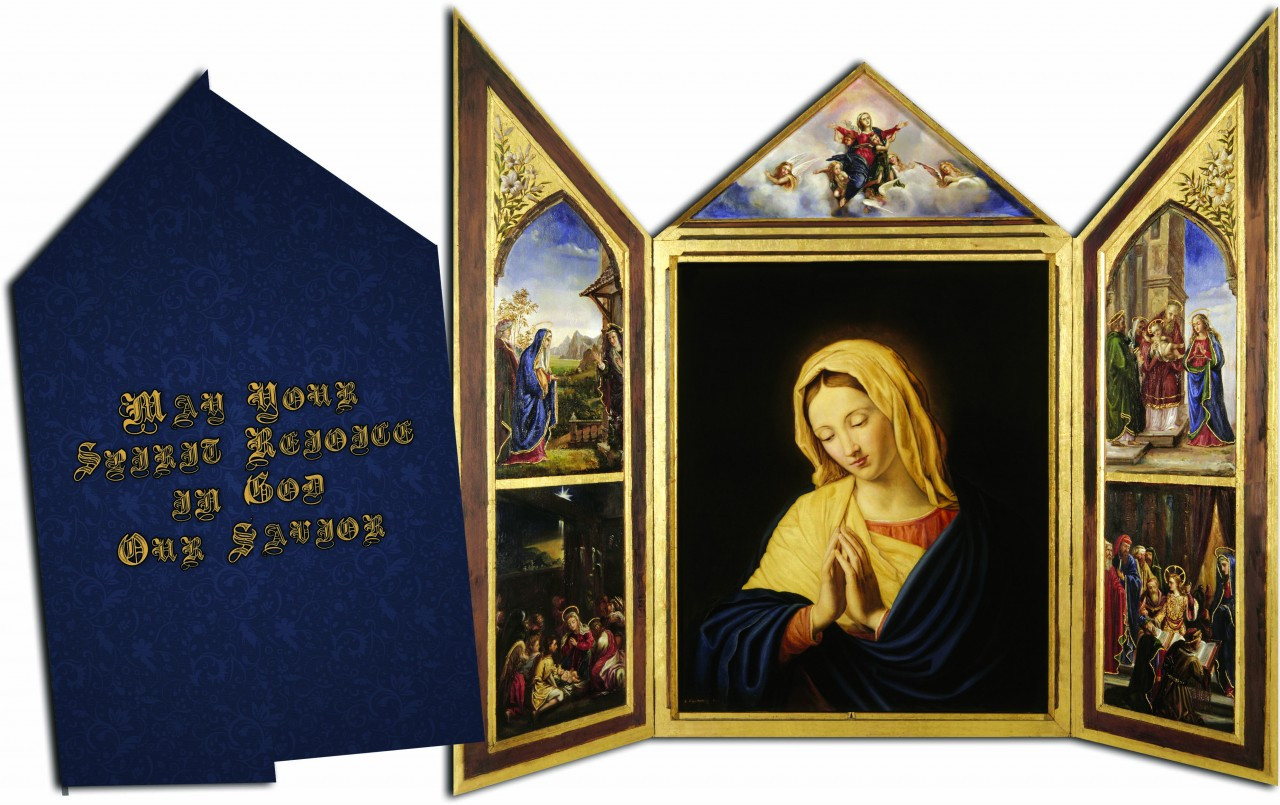 May Your Spirit Rejoice in God Our Savior' Tri-fold Christmas Cards - Catholic to the Max ...
