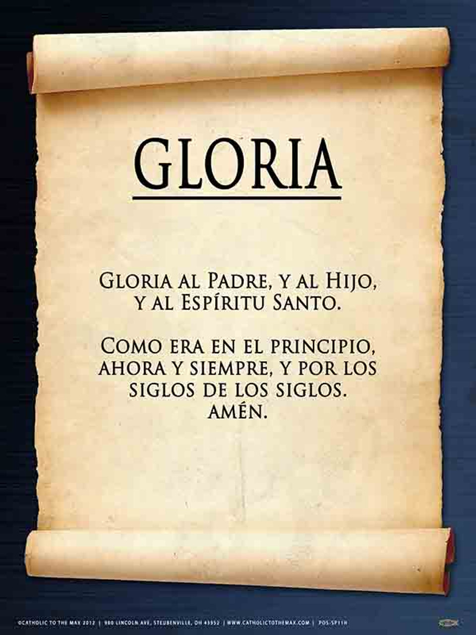 spanish glory be poster catholic to the max online catholic store