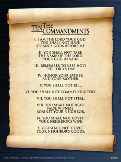10 commandments scroll poster catholic to the max online