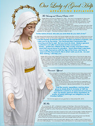 Our Lady of Good Help Apparition Explained Poster - Catholic to the Max