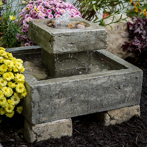 Old Stone Dish Fountain