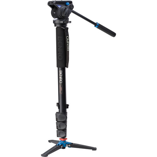 Benro A48FDS4 Series 4 Aluminum Monopod with 3-Leg Locking Base and S4 Video Head Benro A48FDS4 Series 4 Aluminum Monopod with 3-Leg Locking Base and S4 Video Head
