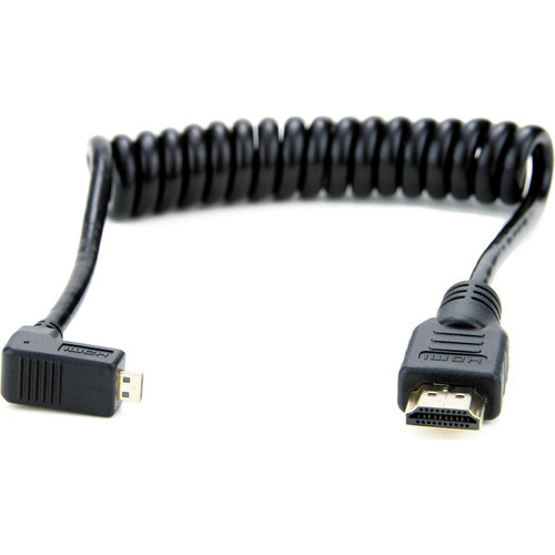 Atomos 11.81"/30cm Coiled Right Angled Micro HDMI to Straight Full Size HDMI Cable for Ninja Star Recorder Atomos 11.81"/30cm Coiled Right Angled Micro HDMI to Straight Full Size HDMI Cable for Ninja Star Recorder