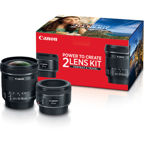 Canon 50mm f/1.8 and 10-18mm Portrait & Travel 2-Lens Kit Canon 50mm f/1.8 and 10-18mm Portrait & Travel 2-Lens Kit