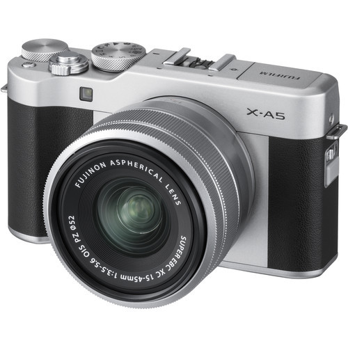 Fujifilm X-A5 Mirrorless Camera with XC 15-45mm OIS PZ Lens, Silver Fujifilm X-A5 Mirrorless Camera with XC 15-45mm OIS PZ Lens, Silver
