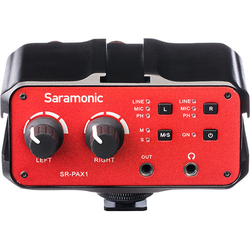 Saramonic SR-PAX1 Two-Channel Audio Mixer, Preamp, Microphone Adapter Saramonic SR-PAX1 Two-Channel Audio Mixer, Preamp, Microphone Adapter