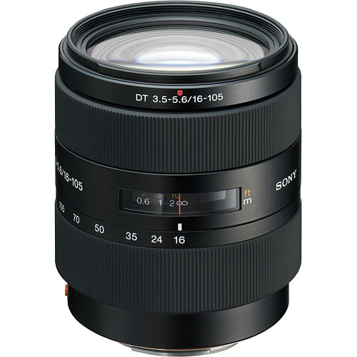 Sony 16-105mm f/3.5-5.6 DT a (Alpha) Mount Digital SLR Wide-Range Zoom Lens with Hood Sony 16-105mm f/3.5-5.6 DT a (Alpha) Mount Digital SLR Wide-Range Zoom Lens with Hood