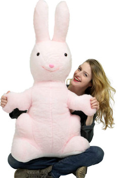 American Made Giant Stuffed Bunny Pink Soft 42 Inch Big Plush Rabbit American Made Giant Stuffed Bunny Pink Soft 42 Inch Big Plush Rabbit