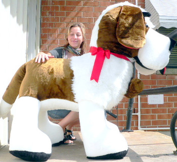American Made Giant Stuffed Saint Bernard 60 Inch Huge Soft Big Plush Dog Made in USA American Made Giant Stuffed Saint Bernard 60 Inch Huge Soft Big Plush Dog Made in USA
