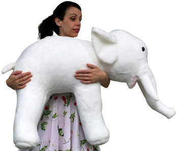 American Made Giant Stuffed White Elephant 3 Feet Long Soft Large Stuffed Animal American Made Giant Stuffed White Elephant 3 Feet Long Soft Large Stuffed Animal