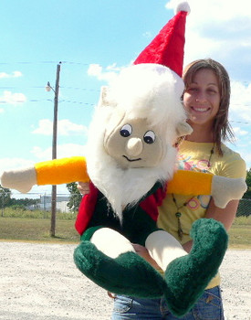 American Made Giant Stuffed Elf 5 Foot Big Christmas Plush White Beard American Made Giant Stuffed Elf 5 Foot Big Christmas Plush White Beard