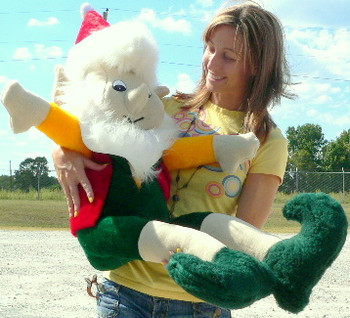 American Made Giant Stuffed Elf 5 Foot Big Christmas Plush White Beard American Made Giant Stuffed Elf 5 Foot Big Christmas Plush White Beard