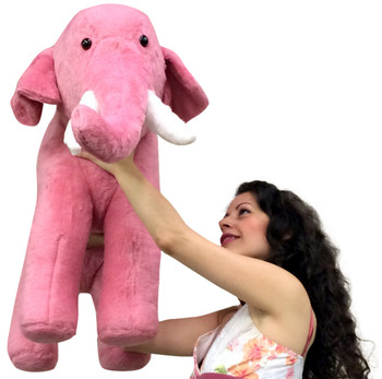 American Made Giant Stuffed Pink Elephant 3 Feet Long Soft Large Stuffed Animal American Made Giant Stuffed Pink Elephant 3 Feet Long Soft Large Stuffed Animal