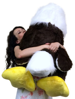 American Made 3 Foot Giant Stuffed Eagle 36 Inch Soft Brown Big Plush Bird Made in USA American Made 3 Foot Giant Stuffed Eagle 36 Inch Soft Brown Big Plush Bird Made in USA