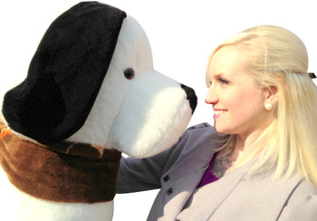 Giant Stuffed Puppy Dog 3-feet tall - Sits on its own without Needing Assistance - Made in the USA America Giant Stuffed Puppy Dog 3-feet tall - Sits on its own without Needing Assistance - Made in the USA America