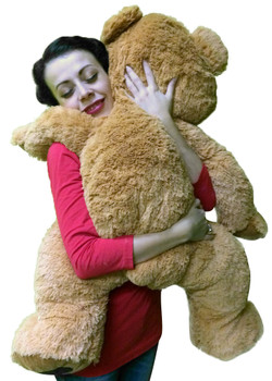 Large Soft Teddy Bear 36 inches tall Big Belly and Big Foot Paws Beige Color Stuffed by Hand in USA Large Soft Teddy Bear 36 inches tall Big Belly and Big Foot Paws Beige Color Stuffed by Hand in USA