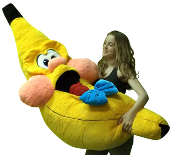 Giant Stuffed Banana With Surprised Look 6 Feet Tall Squishy Soft Huge Stuffed Animal Fun Gift Giant Stuffed Banana With Surprised Look 6 Feet Tall Squishy Soft Huge Stuffed Animal Fun Gift