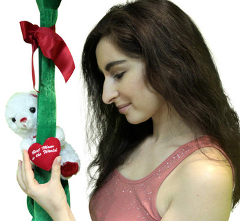 66 inches Tall Mothers Day Big Plush Rose with Teddy Bear Holding Heart that says BEST MOM IN THE WORLD 66 inches Tall Mothers Day Big Plush Rose with Teddy Bear Holding Heart that says BEST MOM IN THE WORLD