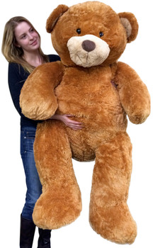 Giant 5 Foot Teddy Bear Big Soft 60 Inch Plush Animal Honey Brown Color Giant 5 Foot Teddy Bear Big Soft 60 Inch Plush Animal Honey Brown Color