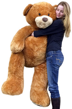 Giant 5 Foot Teddy Bear Big Soft 60 Inch Plush Animal Honey Brown Color Giant 5 Foot Teddy Bear Big Soft 60 Inch Plush Animal Honey Brown Color