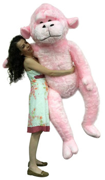Giant Stuffed 6 Foot Pink Gorilla 72 Inch Soft Huge Plush Monkey Made in USA Giant Stuffed 6 Foot Pink Gorilla 72 Inch Soft Huge Plush Monkey Made in USA