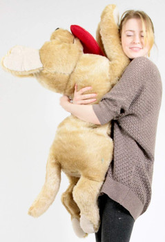 American Made Giant Stuffed Dog 42 inch Soft Romantic Golden Labrador Retriever with Heart EVERY BEAUTY DESERVES A BEAST American Made Giant Stuffed Dog 42 inch Soft Romantic Golden Labrador Retriever with Heart EVERY BEAUTY DESERVES A BEAST