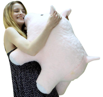 American Made Giant Stuffed Pink Pig 27 inch Soft Made in USA America American Made Giant Stuffed Pink Pig 27 inch Soft Made in USA America