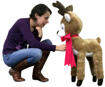 American Made Giant Stuffed Reindeer Christmas Plush 37 Inches Made in the USA America American Made Giant Stuffed Reindeer Christmas Plush 37 Inches Made in the USA America