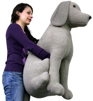American Made Giant Stuffed Gray Dog 36 Inch Soft 3 Foot Big Plush Animal American Made Giant Stuffed Gray Dog 36 Inch Soft 3 Foot Big Plush Animal