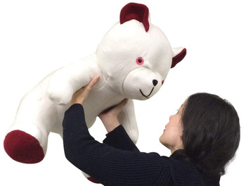 American Made Jumbo White Teddy Bear 24 Inch Big Stuffed Cuddle Buddy American Made Jumbo White Teddy Bear 24 Inch Big Stuffed Cuddle Buddy