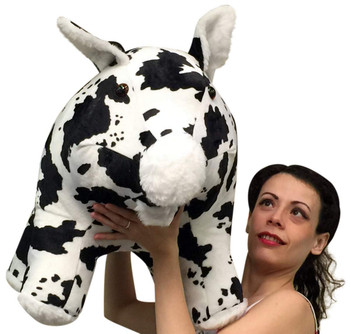 American Made Giant Stuffed Pig 27 inch Soft Black and White Big Plush Hog Farm Animal American Made Giant Stuffed Pig 27 inch Soft Black and White Big Plush Hog Farm Animal
