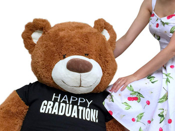 Big Plush 5 Foot Graduation Teddy Bear Soft, T shirt says HAPPY GRADUATION Big Plush 5 Foot Graduation Teddy Bear Soft, T shirt says HAPPY GRADUATION