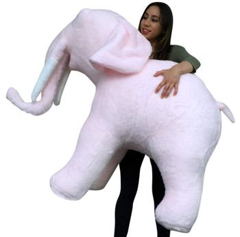 American Made Giant Stuffed Pink Elephant Soft 54 Inches Long 3 Feet Tall American Made Giant Stuffed Pink Elephant Soft 54 Inches Long 3 Feet Tall