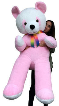 American Made Giant Soft Stuffed Pink Panda 6 Foot Bear 72 Inch Made in USA American Made Giant Soft Stuffed Pink Panda 6 Foot Bear 72 Inch Made in USA