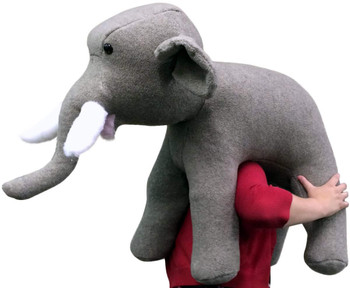 American Made Oversized Stuffed Elephant 36 Inch Gray Soft Large Plush American Made Oversized Stuffed Elephant 36 Inch Gray Soft Large Plush