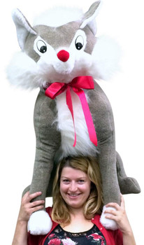 American Made Giant Stuffed Gray Cat 40 Inch Soft Silver Big Plush Animal Made in USA American Made Giant Stuffed Gray Cat 40 Inch Soft Silver Big Plush Animal Made in USA