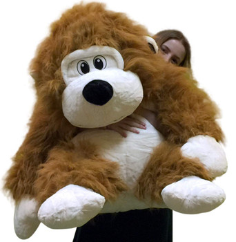 Large Stuffed Gorilla Long Brown Fur Big Plush Gorilla Ape 30 inches Soft Large Stuffed Gorilla Long Brown Fur Big Plush Gorilla Ape 30 inches Soft