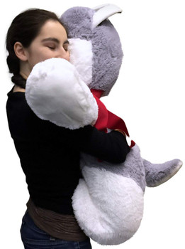 Jumbo Stuffed Husky 30 Inches Big Plush Soft Dog New Jumbo Stuffed Husky 30 Inches Big Plush Soft Dog New