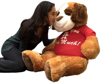 Giant Stuffed Saint Bernard 48 Inch Soft 4 Foot Plush Dog I Love You This Much Giant Stuffed Saint Bernard 48 Inch Soft 4 Foot Plush Dog I Love You This Much