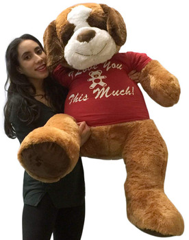 Giant Stuffed Saint Bernard 48 Inch Soft 4 Foot Plush Dog I Love You This Much Giant Stuffed Saint Bernard 48 Inch Soft 4 Foot Plush Dog I Love You This Much