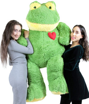 Giant Stuffed Frog 60 Inch Soft 5 Foot Plush Animal, Heart on Chest to Express Love Giant Stuffed Frog 60 Inch Soft 5 Foot Plush Animal, Heart on Chest to Express Love