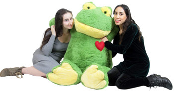 Giant Stuffed Frog 60 Inch Soft 5 Foot Plush Animal, Heart on Chest to Express Love Giant Stuffed Frog 60 Inch Soft 5 Foot Plush Animal, Heart on Chest to Express Love