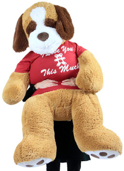 Giant Stuffed Saint Bernard 60 Inches Soft 5 Feet Tall Plush Dog I Love You This Much Giant Stuffed Saint Bernard 60 Inches Soft 5 Feet Tall Plush Dog I Love You This Much