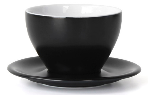 Meno Black Latte Large 12 oz Cup & Saucer Meno Black Latte Large 12 oz Cup & Saucer