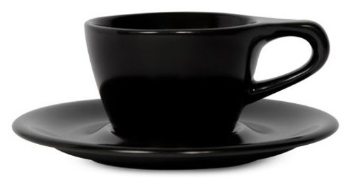 Lino Black Single Cappuccino 5oz Cup & Saucer Lino Black Single Cappuccino 5oz Cup & Saucer