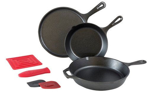 Lodge 6 Piece Cast Iron Skillet Set Lodge 6 Piece Cast Iron Skillet Set