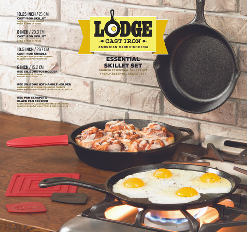 Lodge 6 Piece Cast Iron Skillet Set Lodge 6 Piece Cast Iron Skillet Set