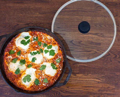 12 Inch Cast Iron everyday Pan With Glass Lid 12 Inch Cast Iron everyday Pan With Glass Lid