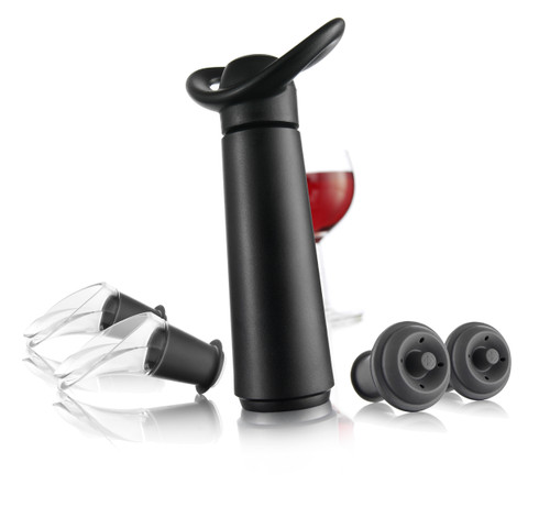 Wine Saver Gift Set Black (1 Pump, 2 Wine Stoppers & 2 Servers) Wine Saver Gift Set Black (1 Pump, 2 Wine Stoppers & 2 Servers)