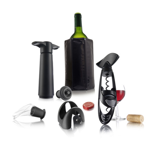 Wine Set Experienced (Active Cooler, Vacuum Pump, Wine Stopper, Wine Server, Foil Cutter, Corkscrew Twister) Wine Set Experienced (Active Cooler, Vacuum Pump, Wine Stopper, Wine Server, Foil Cutter, Corkscrew Twister)